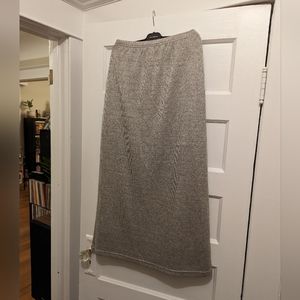 Vintage Grey Speckled Maxi Skirt with elastic waist